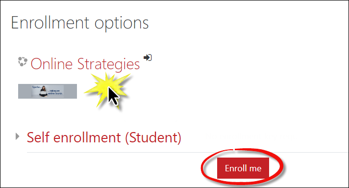 Screenshot of self-enrollment