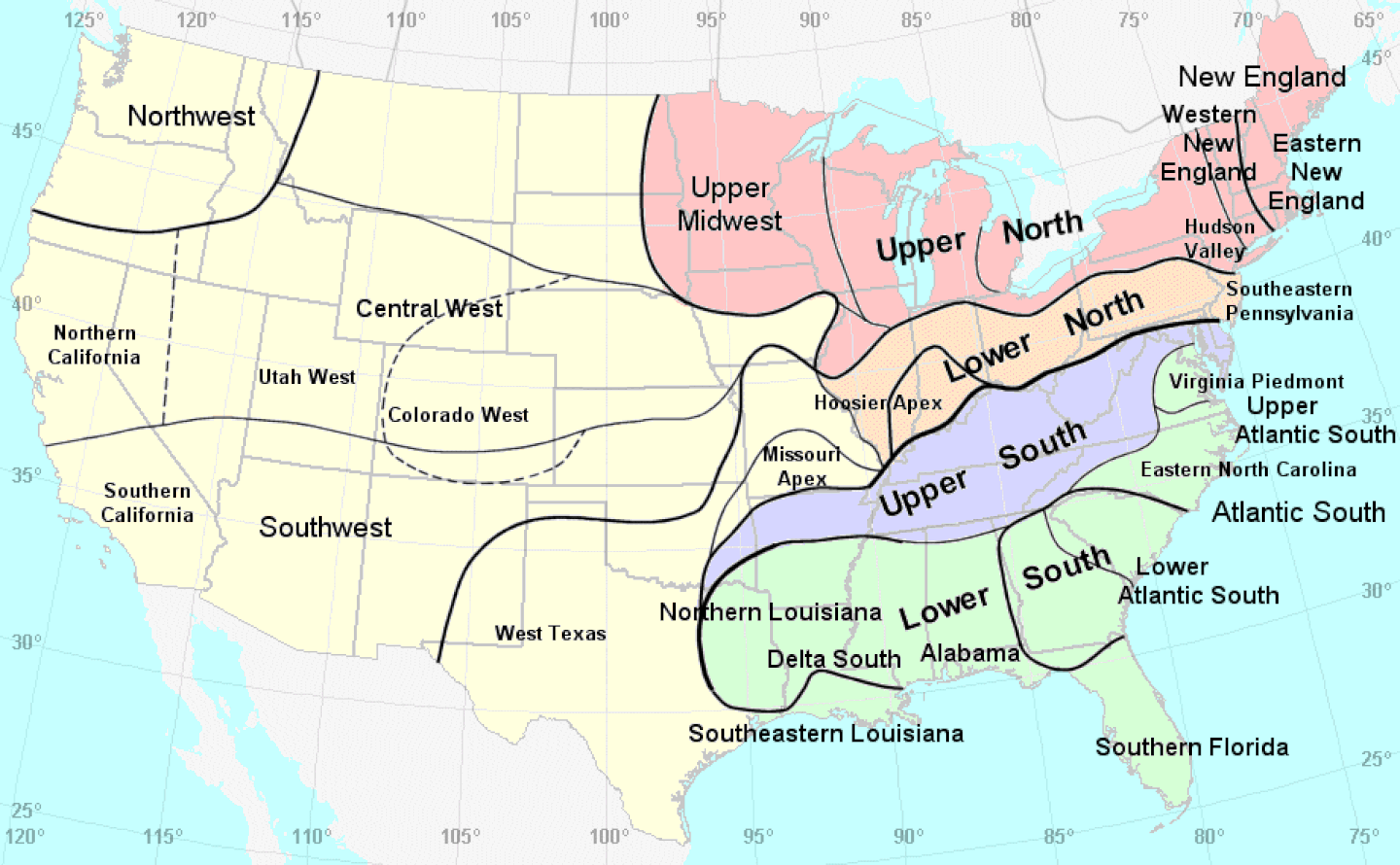 Map of American Dialects