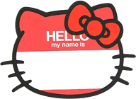 Decorative Hello name tag